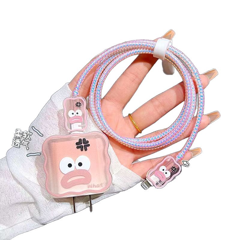 Para Apple 14 línea de datos cubierta protectora iPhone13 cargador cabezal 12promax bobinado estuche para iPad