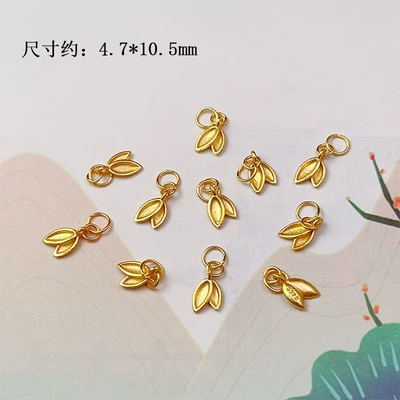 Zərgərlik ara hissələri – Charm Bead Spacer Loose Beads - bamboo-leaf-style