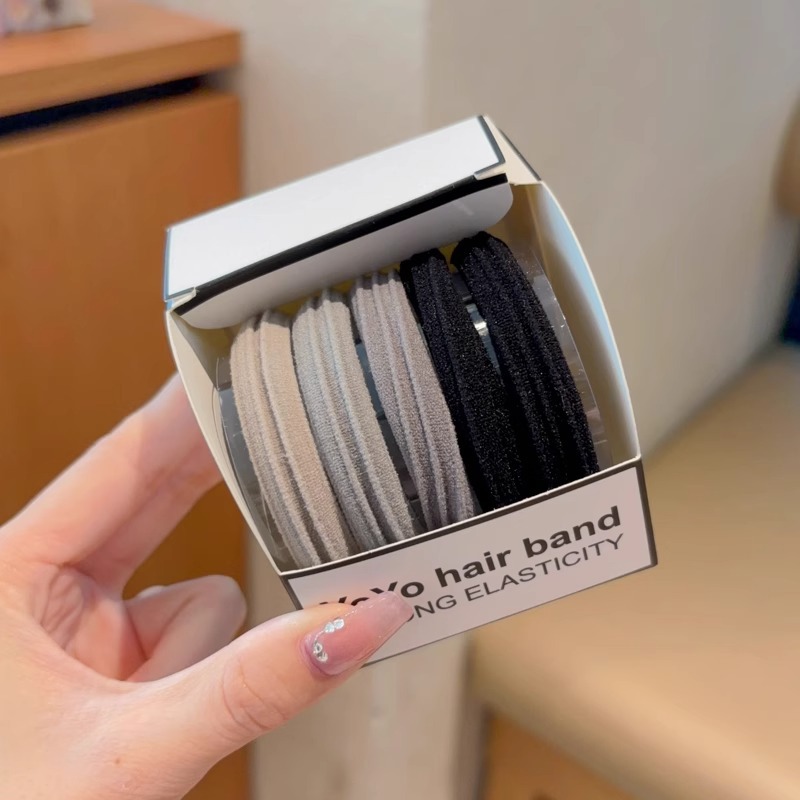 Corea del Sur de alta elasticidad sin costura correa de goma mujer de verano anillo de cabello tocado de cabello no lesionar el cabello no marcas de cabello