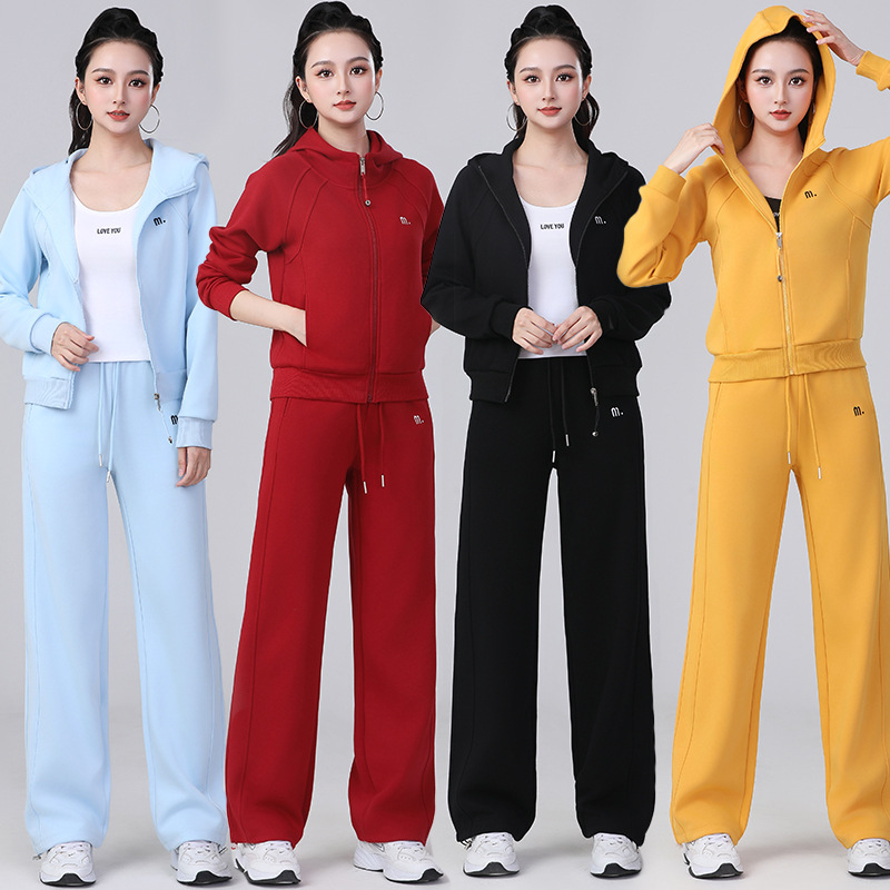 2025 Beganali Autumn and Winter New Thickeneded Hooded Sports Suit Casual Home Wear