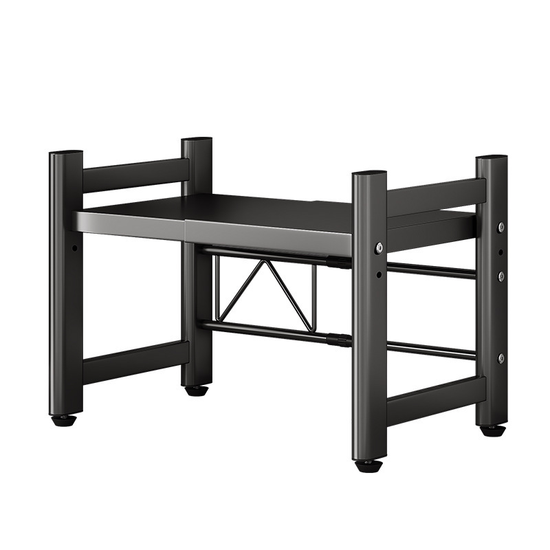Soporte para horno microondas, estante de cocina retráctil, estante para horno, encimera de escritorio de dos pisos para el hogar, almacenamiento de olla arrocera