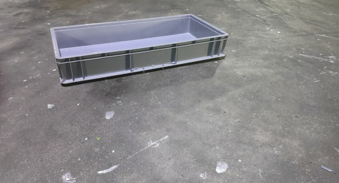 Caja de plástico de gran tamaño, caja de rotación rectangular, caja de cría de peces, caja de tortugas, marco logístico, caja de cría de tortugas, marco de goma