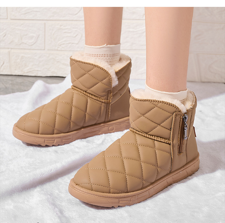 Warm Women's Snow Boots With Plush Lining For Winter Comfort_voghion.com
