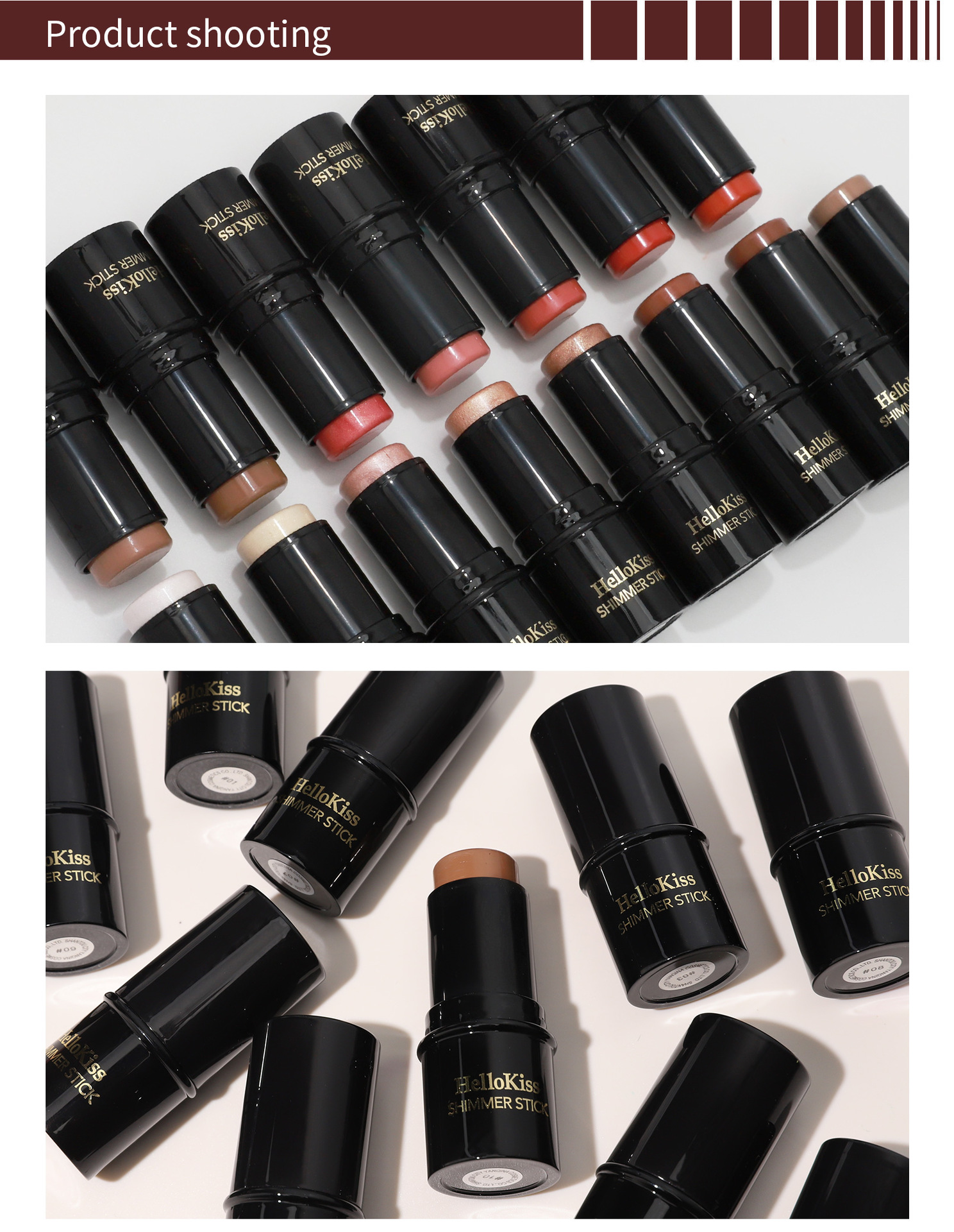 HelloKiss Highlight Brightening Contouring Stick Three-dimensional Face Base Multi-color Highlight Shadow Concealer Pen Makeup undefined