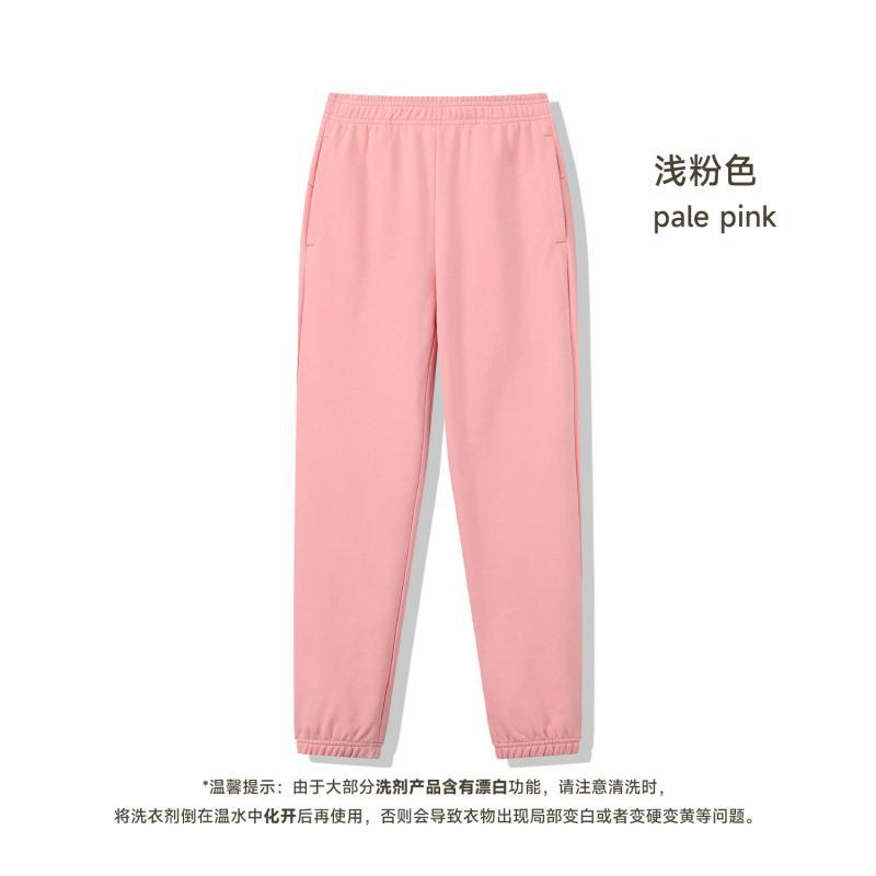 Pantalones de chándal con cordón de primavera y otoño Pantalones deportivos atados al tobillo para hombres pareja pantalones rosados para hombres y mujeres pantalones casuales sueltos logotipo impreso