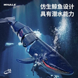 Cross-border 2.4g mini remote control whale toy automatic water spray bionic water swimming diving model