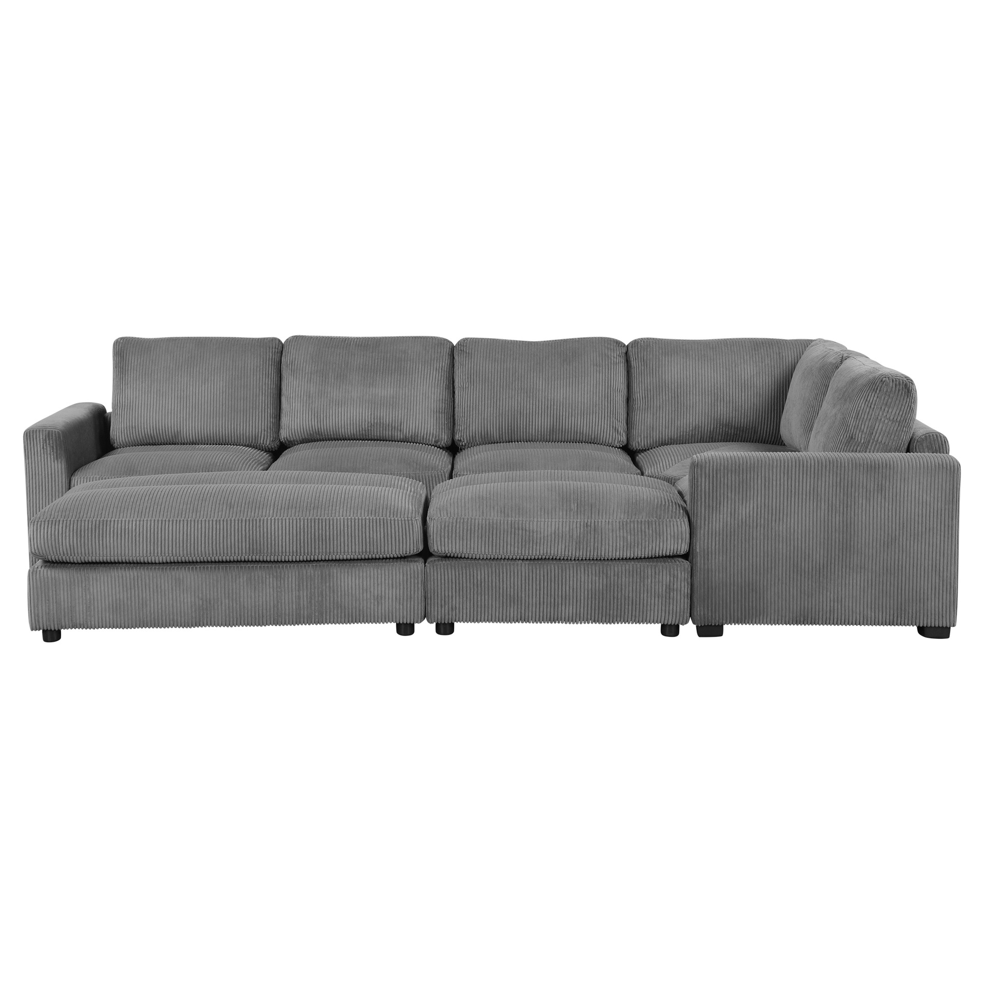 Sofá de estilo crema, moderno, minimalista, pequeño apartamento, sala de estar, asiento ultra ancho, sofá de tela esmerilada de plumón suave en línea recta profunda image 2