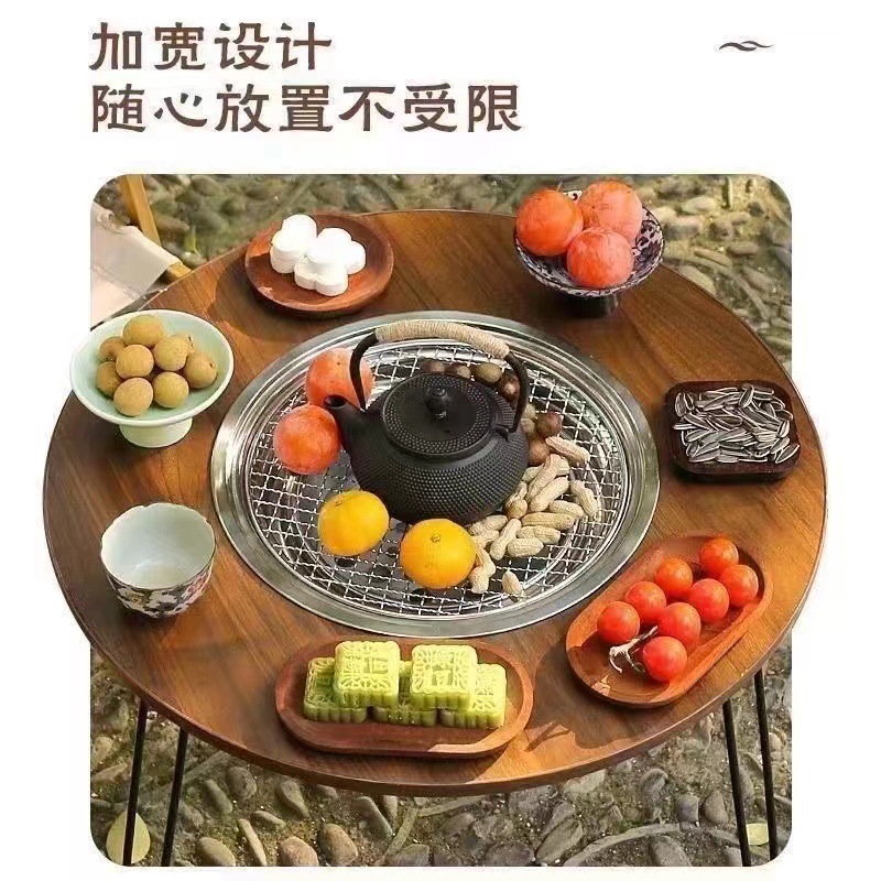 Mesa de barbacoa portátil plegable carbón asado horno de barbacoa al aire libre hogar sin humo asado jardín exterior horno de cocción de té
