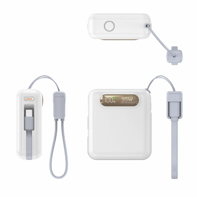35W笔记本充电宝10000mAh自带线大功率移动电源powerbankPD快充|undefined