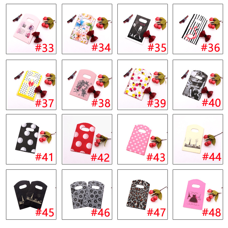 38g Weight Jewelry Packaging Bags Classification 45 Pieces Per Pack Quantity Holiday, Daily Occasion Plastic Material Heart Shape, Flower Pattern Casual, Simple Style Style Casual Simple Style Heart Shape Flower Plastic Jewelry Packaging Bags 6