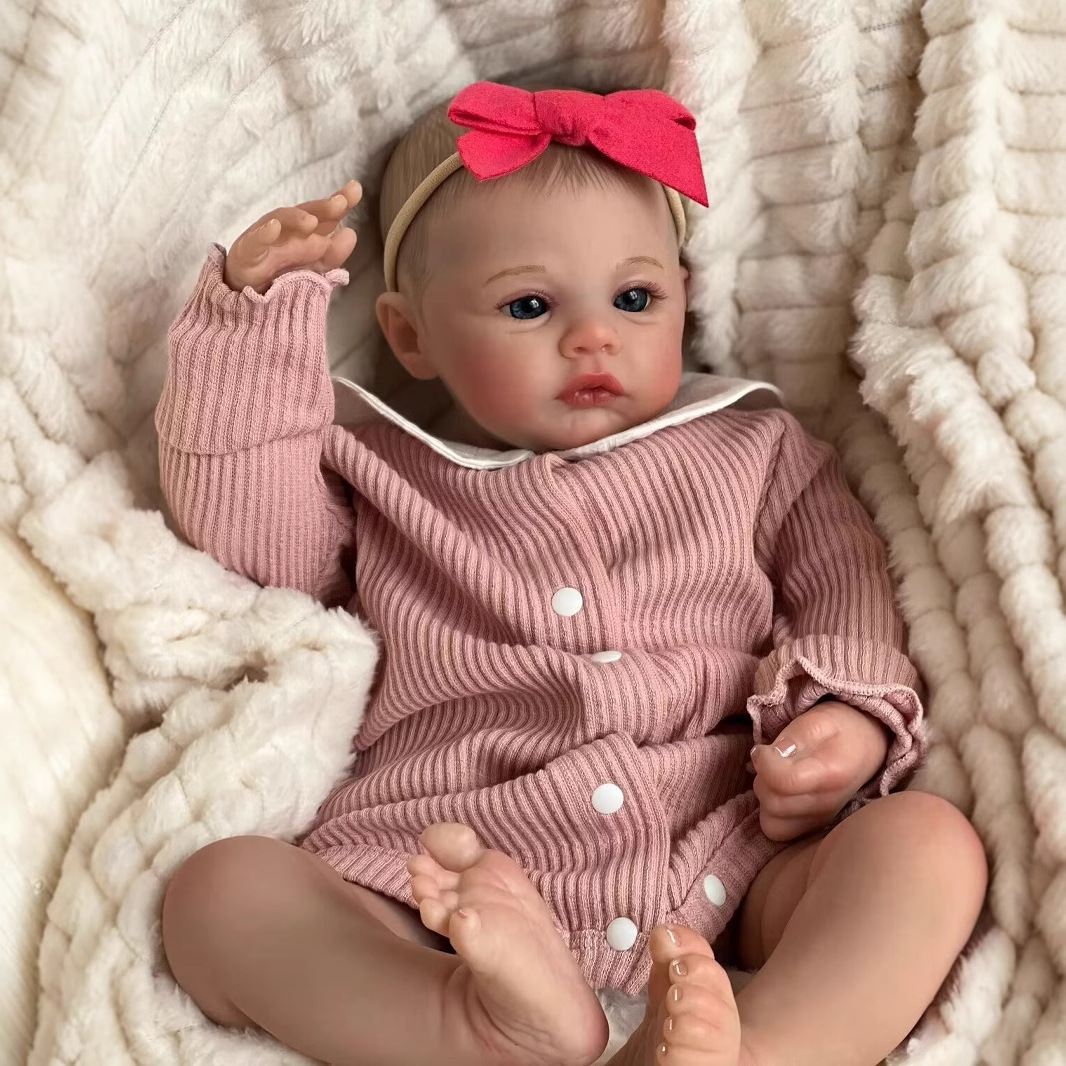 Entrega transfronteriza de una pieza rosada de la muñeca reborn del bebé de la simulación de 18 pulgadas de una sola pieza