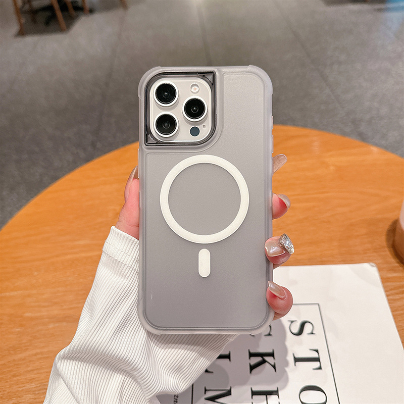 Aplicable IP16 Promax defensa de absorción magnética 3 en 1 transparente TPU + PC cubierta superior e inferior ins viento caída caso de teléfono móvil