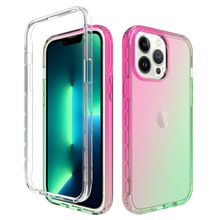 Gradient Color 2 IN 1 Mobile Phone Case for i15 Pro Max