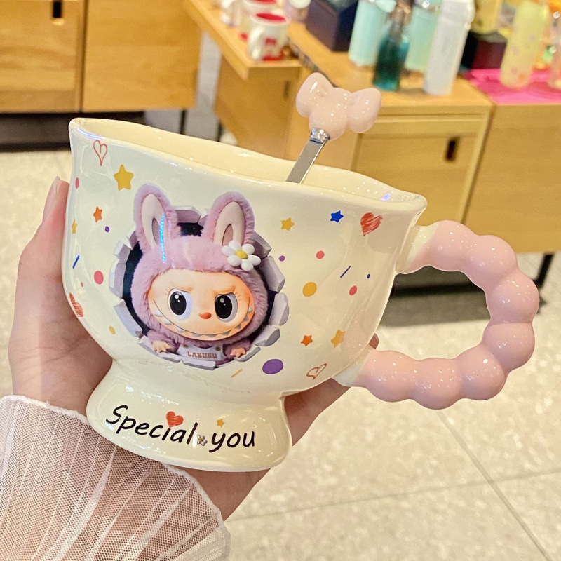 马克杯高颜值ins拉布布情侣杯子生日礼物陶瓷水杯女生伴手礼新款|undefined