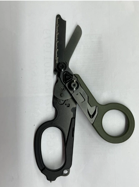 Black military green handle electroplated black