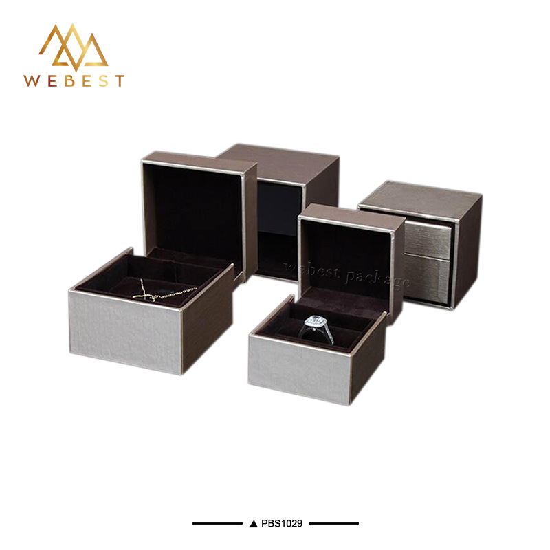 专业生产香槟金错位首饰盒  精美高档首饰盒 直角错开珠宝包装盒