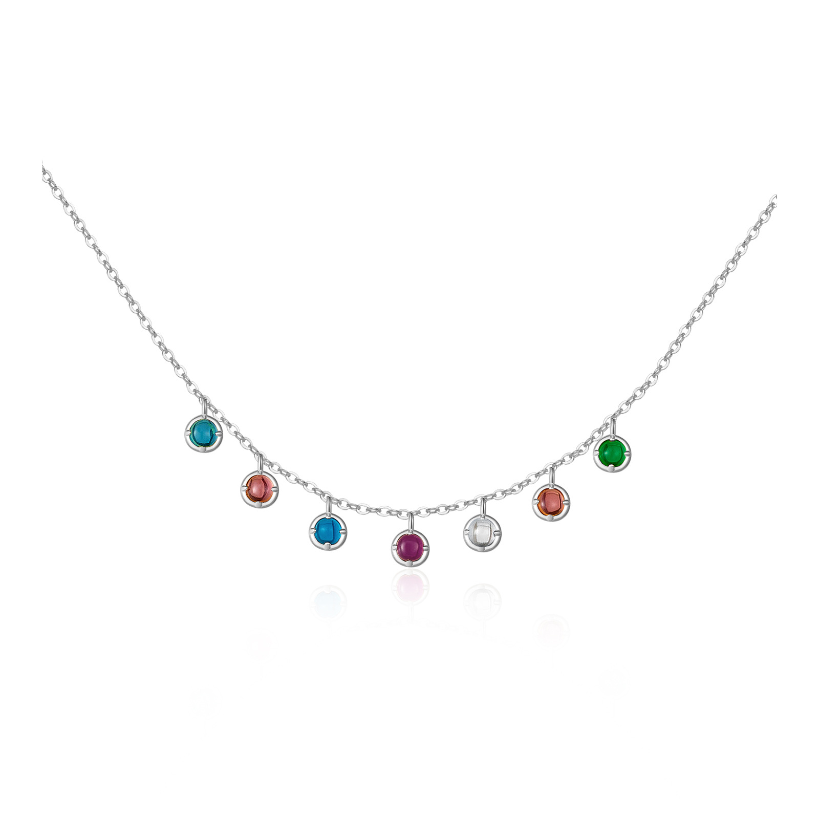 S925 Sterling Silver Necklace Women's Diamond