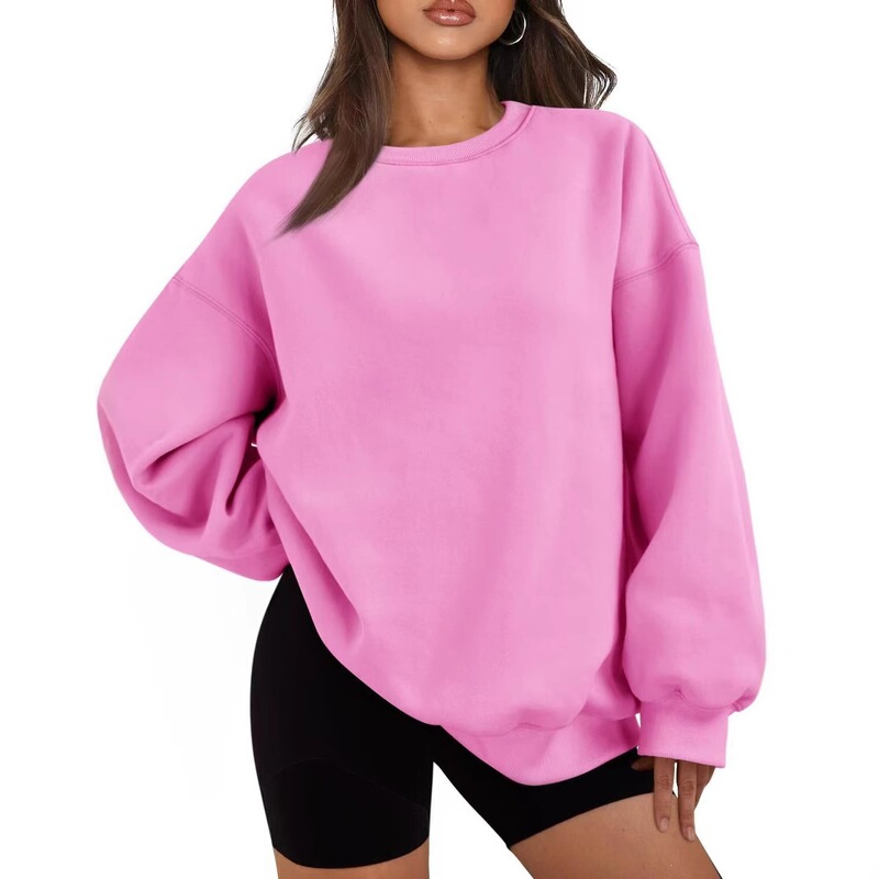 Foreign trade spring, autumn, and winter unisex loose-fit sports crew neck sweatshirt pullover long-sleeve casual top