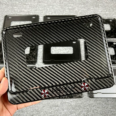 Carbon Fiber License Plate Frame | Nömrə qabı - abretella-delivered-with-stainless-steel-screwsshockproof-pads
