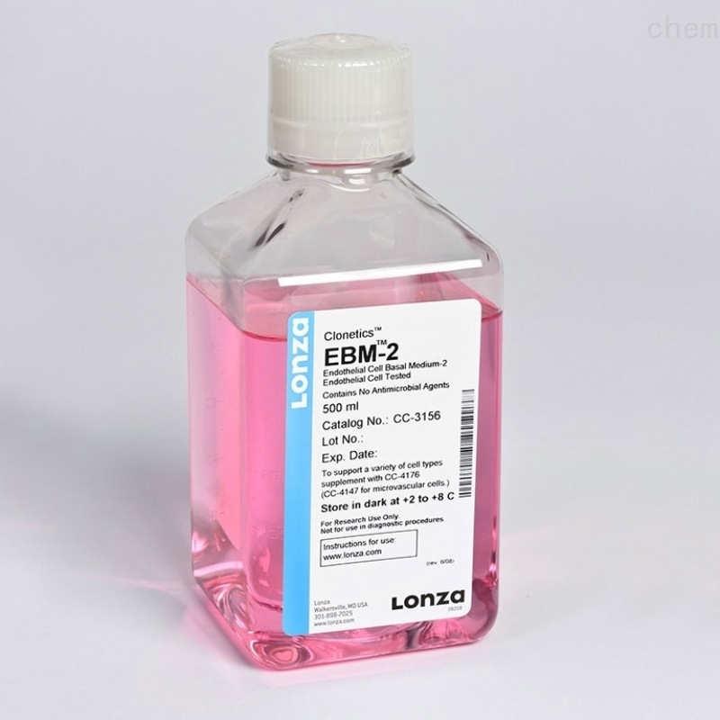 LONZA CC-3156 EBM-2内皮细胞基础培养基500ML