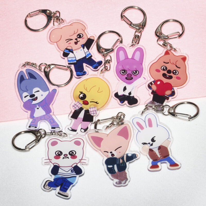 Korean Boy Group Stray Kids Style Celebrity Merchandise: Huang Xuanchen, Li Longfu, Han Zhicheng Backpack Charms and Keychains Korean Boy Group Stray Kids Style Celebrity Merchandise: Huang Xuanchen, Li Longfu, Han Zhicheng Backpack Charms and Keychains