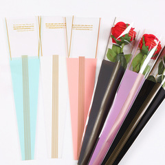Factory Wholesale Three-Layer Line Single Flower Bouquet Bag Rose Packaging Bag Flower Packaging Material Flower Art DIY Bag