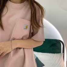 CARHARRT卡哈特短袖口袋基础款经典男女情侣T恤多色宽松高街休闲