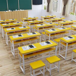 Wholesale School Training Tables, Primary and Secondary School Tutoring Class Desks and Chairs Combination, Single and Double Tutoring Class Double-Layer Writing Desks
