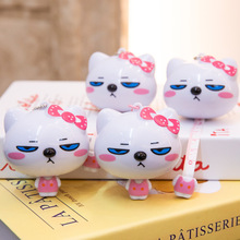 厂家现货 卡通猫咪钥匙扣挂件小青蛇卷尺箱包挂饰DIY配饰外贸批发