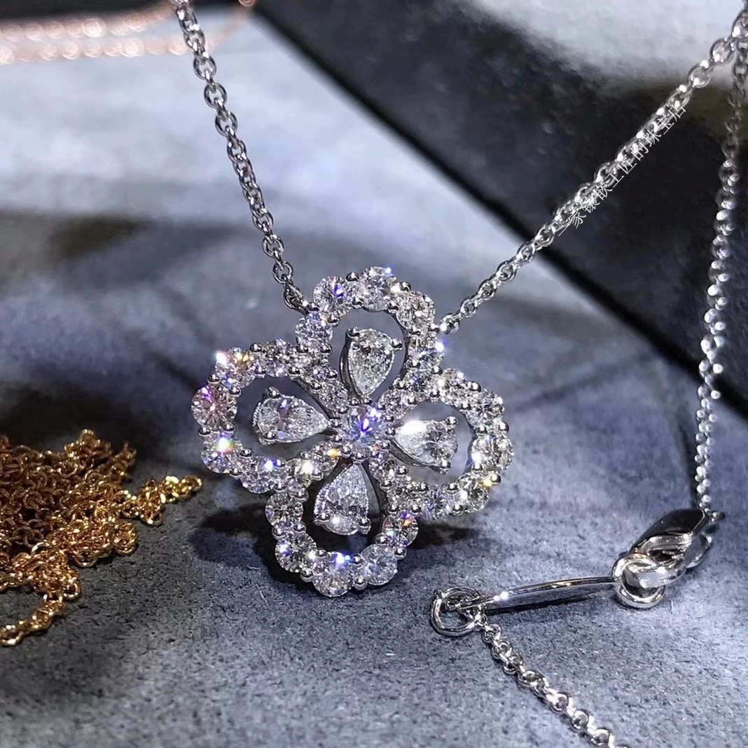 Подвеска handmade, универсальная цепь для ключа сумки, четырехлистный клевер, стиль легкой роскоши, стиль высокого качества, 2026 год, интернет-знаменитость