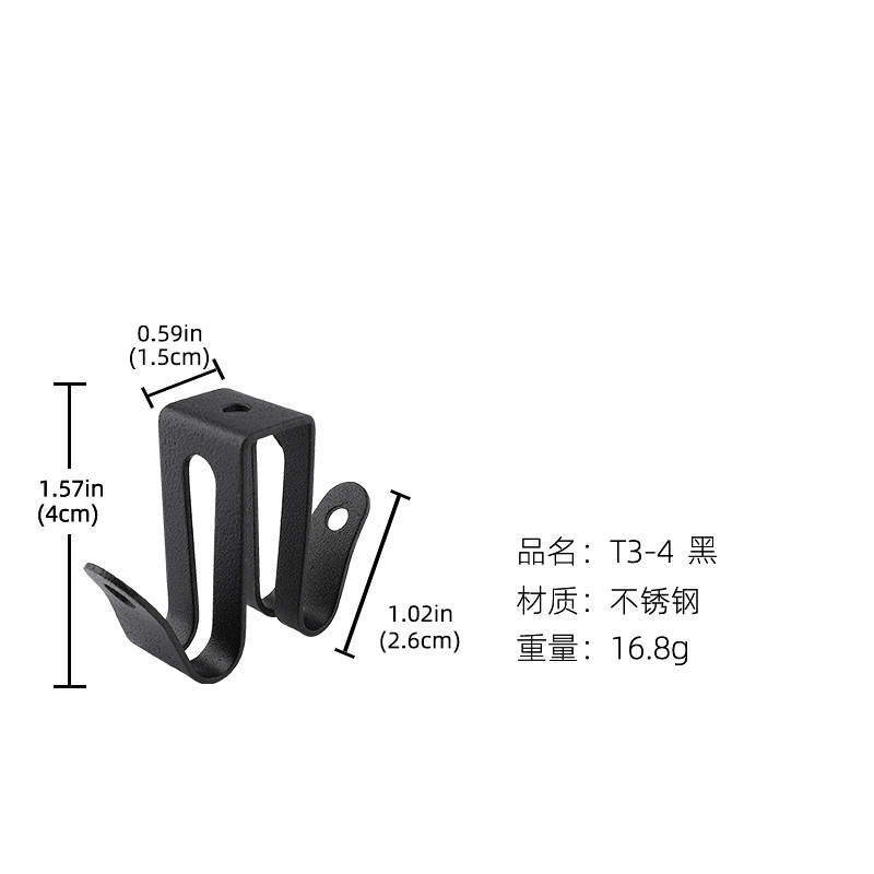 Cuarto de baño simple transfronterizo 304 gancho de acero inoxidable gancho de toalla de pantalla de vidrio de sala de baño