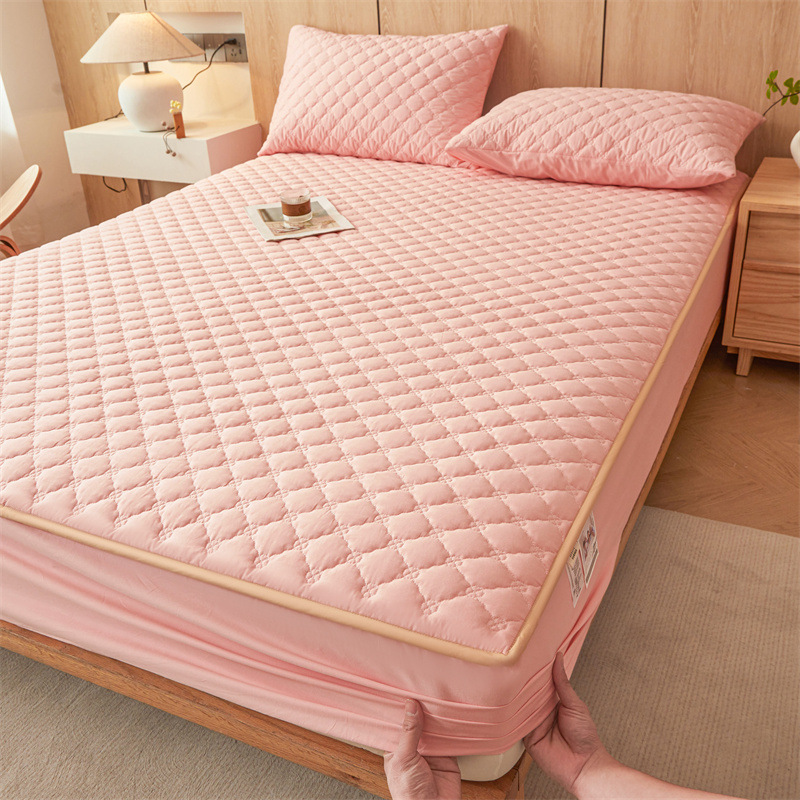 2025 nuevo estilo algodón puro 13372 sábana acolchada funda protectora de colchón Simmons cómoda funda de cama antideslizante