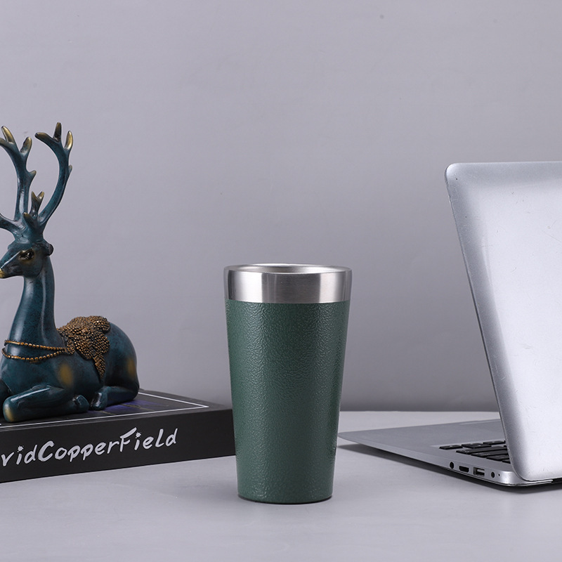 Amazon de doble capa de vacío pequeña taza de leche 304 taza de vacío de acero inoxidable taza de café taza de coche taza de helado portátil