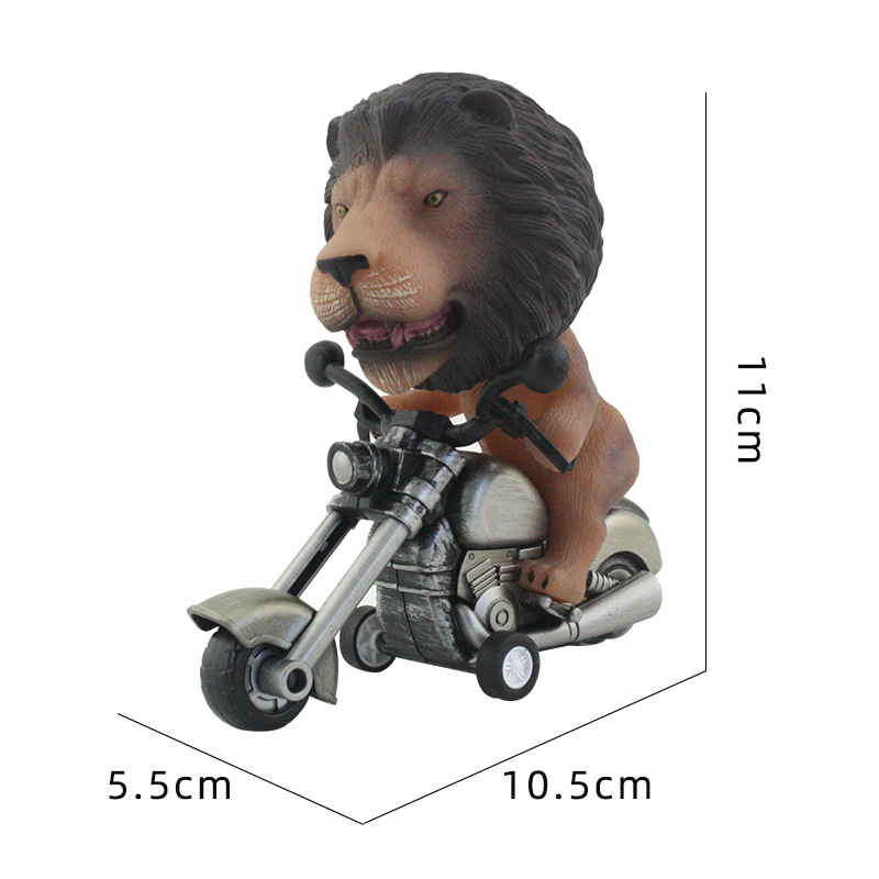 Transfronteriza Amazon modelo animal motocicleta modelo animal cabeza giratoria locomotora inercia adelante coche de juguete