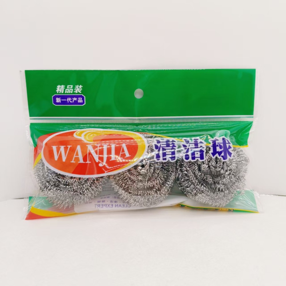Fábrica de limpieza al por mayor bola de alambre de acero para el hogar acero inoxidable para el hogar no es fácil de oxidar la bola de limpieza de artículos de cocina