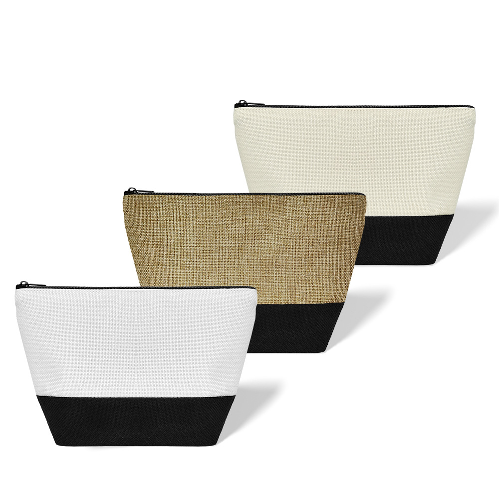 Nuevo bolso de lino bolsa de transferencia térmica de lino bolsa de cosméticos sublimación ropa bolsa de cosméticos material de impresión al por mayor