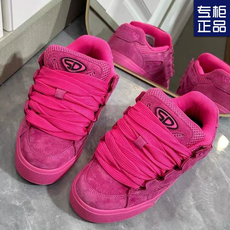 Новый стиль фрукты дракона цвет буква внизу хлебная обувь женская ниша ретро повседневная обувь американская спортивная обувь