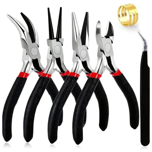 Cross-border direct sale jewelry pliers set, pointed nose pliers, round nose pliers, wire wrapping tools DIY opening ring jewelry making