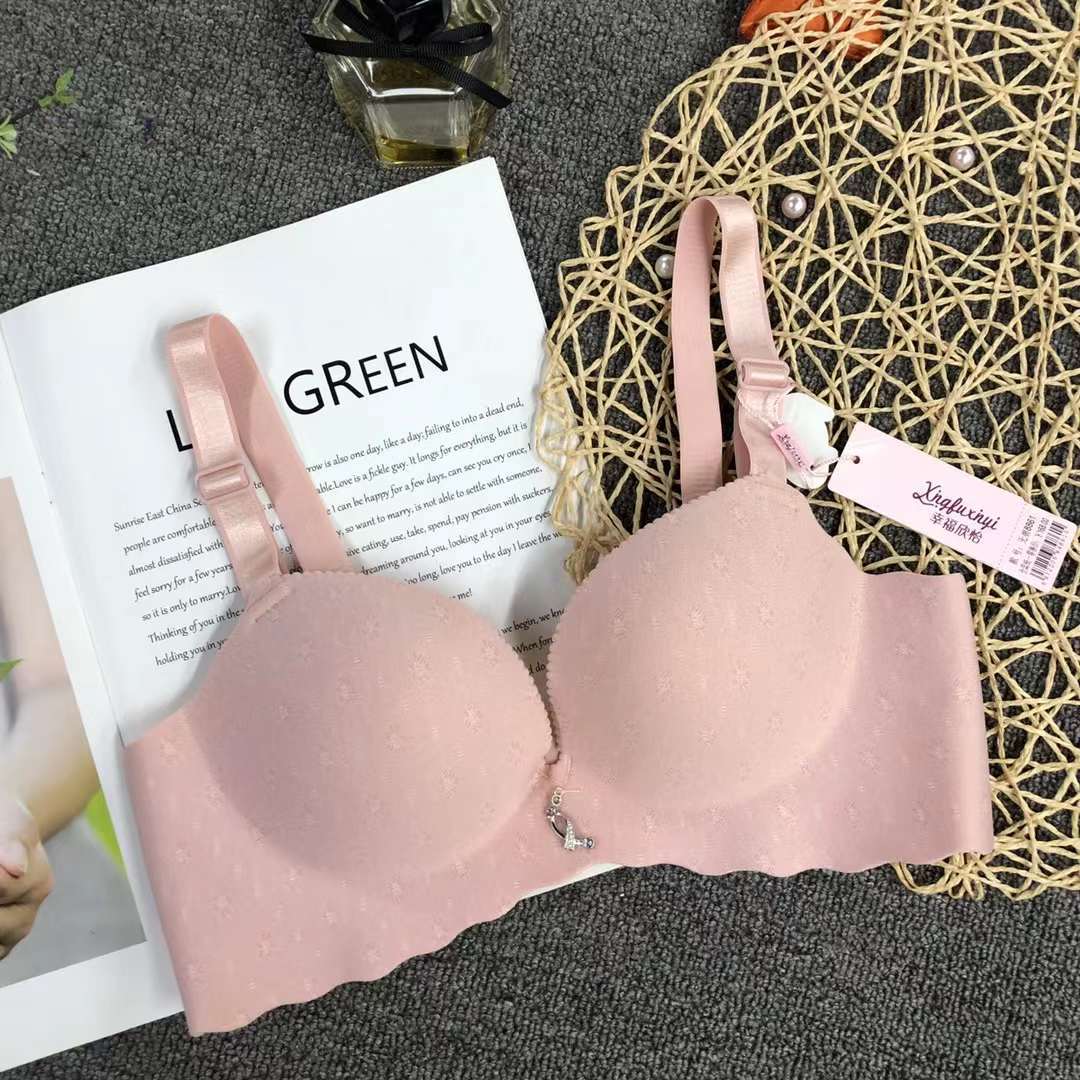 Filipina brillante ropa interior sin costuras de espesor medio de alta calidad push up multi-color multi-tamaño sujetador inalámbrico al por mayor