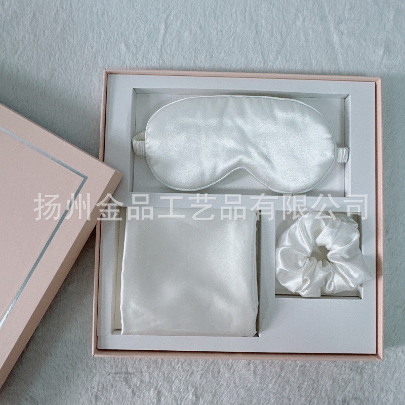 Ojos de perlas + anillo de pelo + funda de almohada set de tres piezas (caja de regalo)