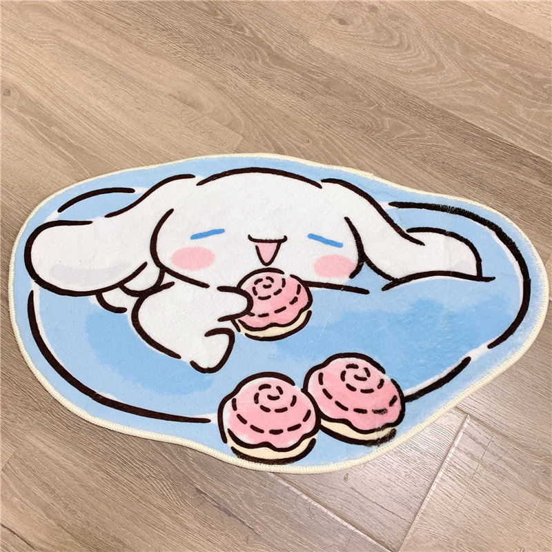 漫画の倉庫のかわいい洛米の寝室はカシミヤのベッドのサイドのじゅうたんの家庭の子供の部屋の客間のお茶のいくつかの柔らかい異形のじゅうたんをまねます。|undefined