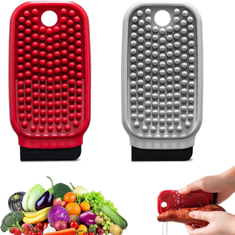 Fruit and Vegetable Cleaning Brush for Home Kitchen, Multifunctional Tool for Washing Potatoes, Vegetables, and Fruits, Bendable Cleaning Brush