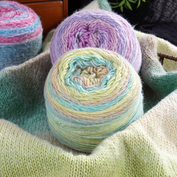 Rainbow woven crochet handmade