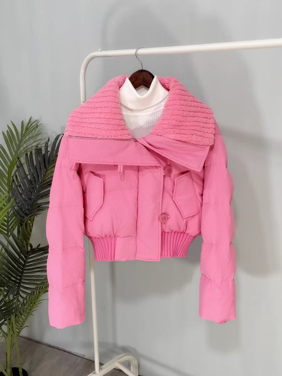 Outdoor, Street Occasion Turndown Neckline Warm Function Women's Casual Solid Color Button Single Breasted Coat Cotton Clothes