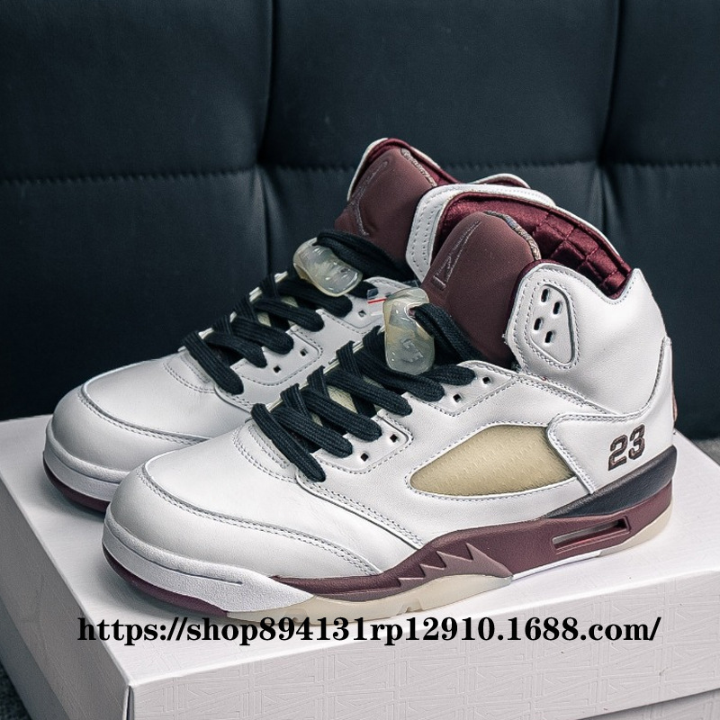Putian Shoes Pure Original Aj5 Og Sp High-Top Men's and Women's Basketball Shoes Pink Rukawa Maple Grape Sneakers with Top-Layer Anti-Slip Sole