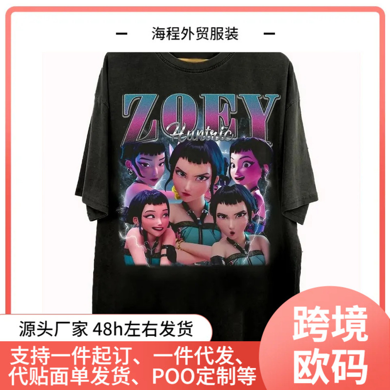 Vintage 90S Bootleg Style Zoey Huntrix Kpop Demon Slayer T-Shirt Kpop Demon Slayer Gift
