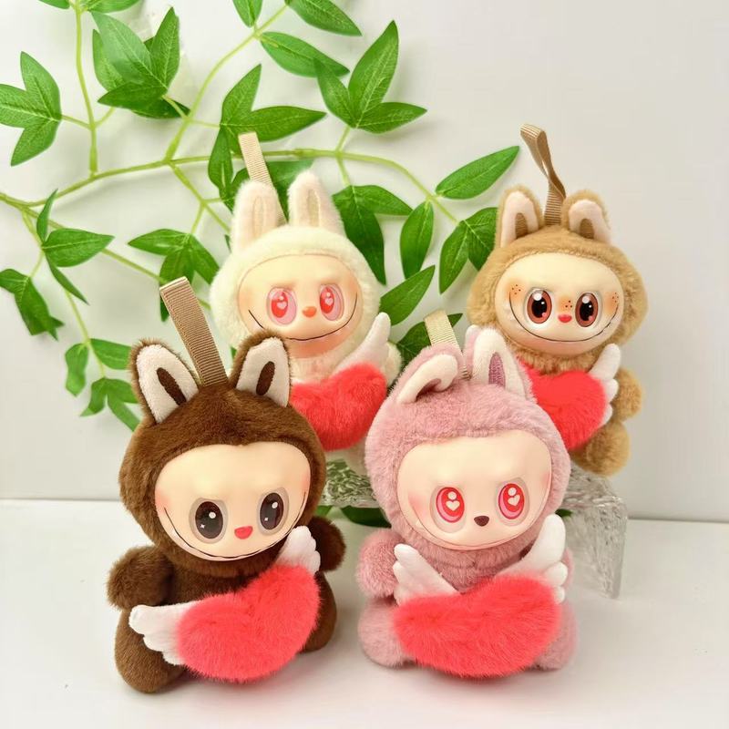 かわいいラブブー多用途人形第一世代、第二世代、第三世代、第四世代のビニールぬいぐるみキーホルダーペンダント|undefined