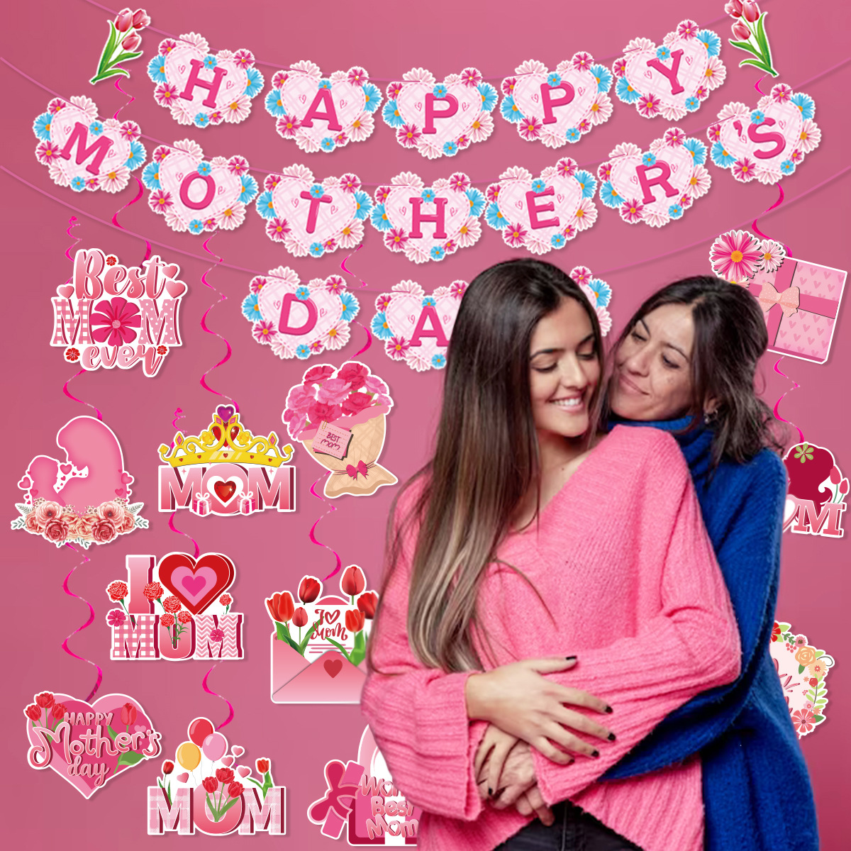 Mother's Day Cute Vacation Letter Paper Festival Decorative Props display picture 2