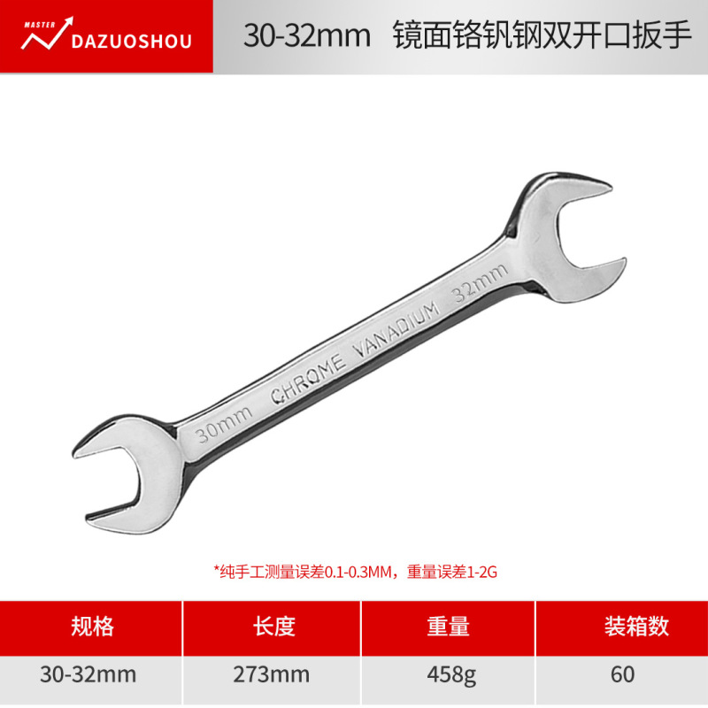 CRV オープンエンドレンチ 高硬度航空用レンチ 6-32mm 鏡面仕上げ両頭レンチ レンチツール|undefined