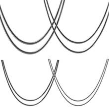 316L不锈钢项链 欧美双层叠戴蛇骨圆链diy吊坠配链男女中性锁骨链